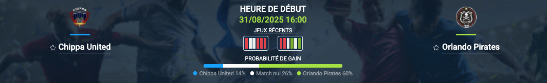  Pronostic Chippa United–Orlando Pirates