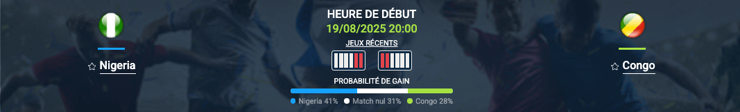 Pronostic Nigeria–Congo