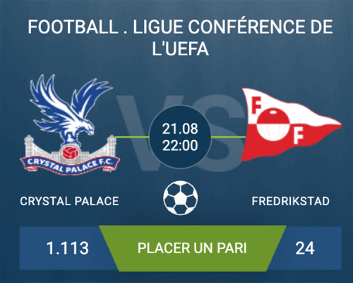 Pronostic Crystal Palace–Fredrikstad