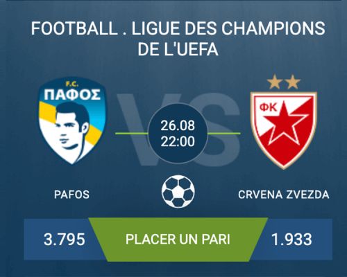 Pronostic Pafos – Crvena Zvezda