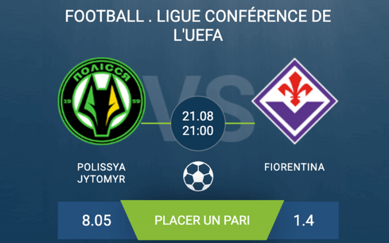 Pronostic Polissya Jytomyr–Fiorentina