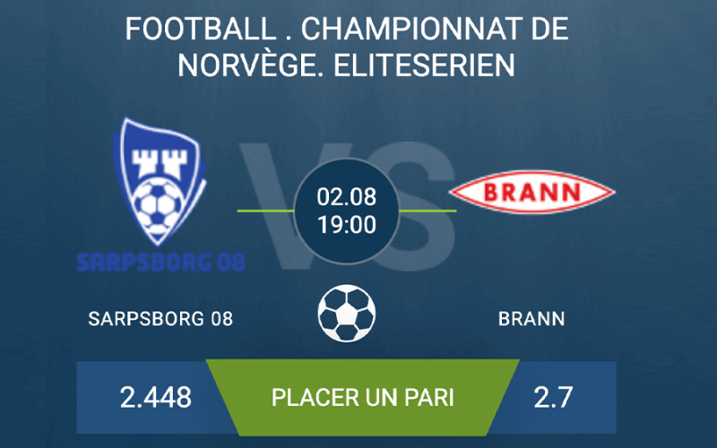 pronostic Sarpsborg 08-Brann