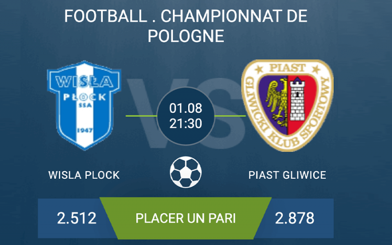Pronostic Wisla Plock – Piast Gliwice