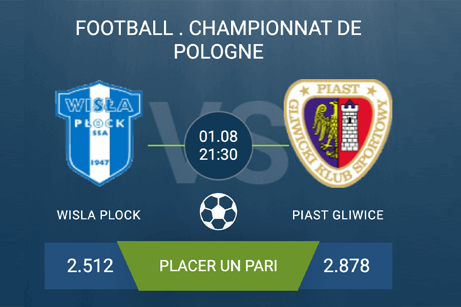 Pronostic Wisla Plock – Piast Gliwice
