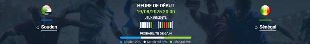 Pronostic Soudan–Sénégal