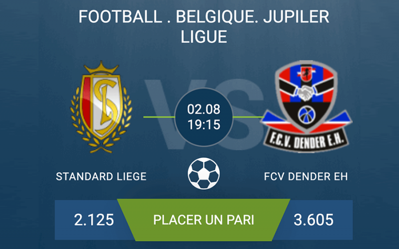 Pronostic Standard Liège-FCV Dender EH