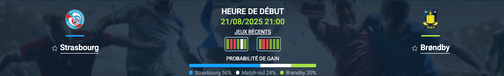 Pronostic Strasbourg–Brøndby