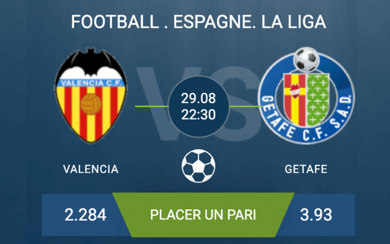 Pronostic Valencia–Getafe