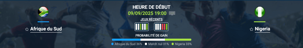 Pronostic Afrique du Sud-Nigeria