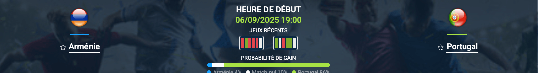 pronostic Arménie-Portugal