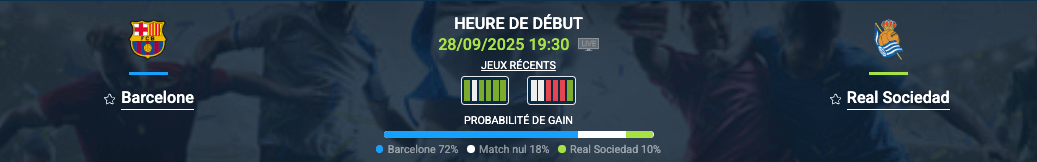 Pronostic Barcelone – Real Sociedad