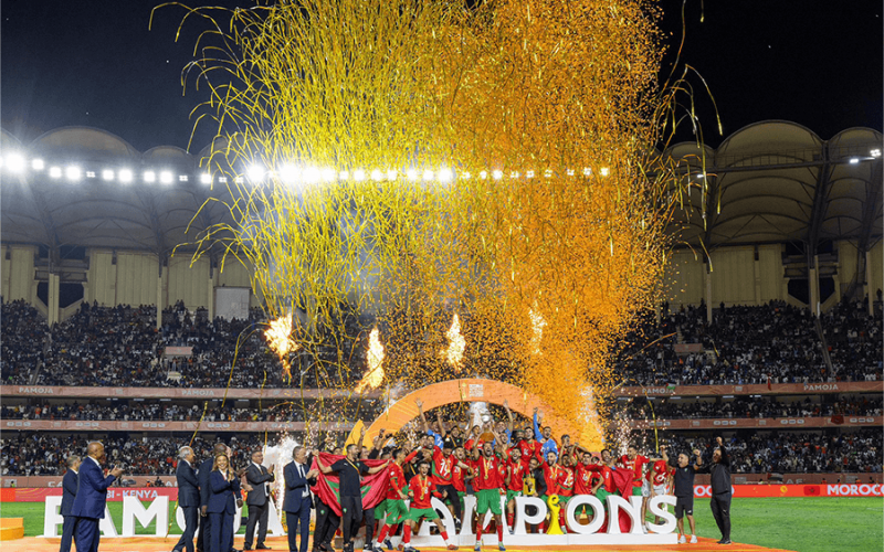 Finale CHAN 2024 Maroc vs Madagascar célébration de but