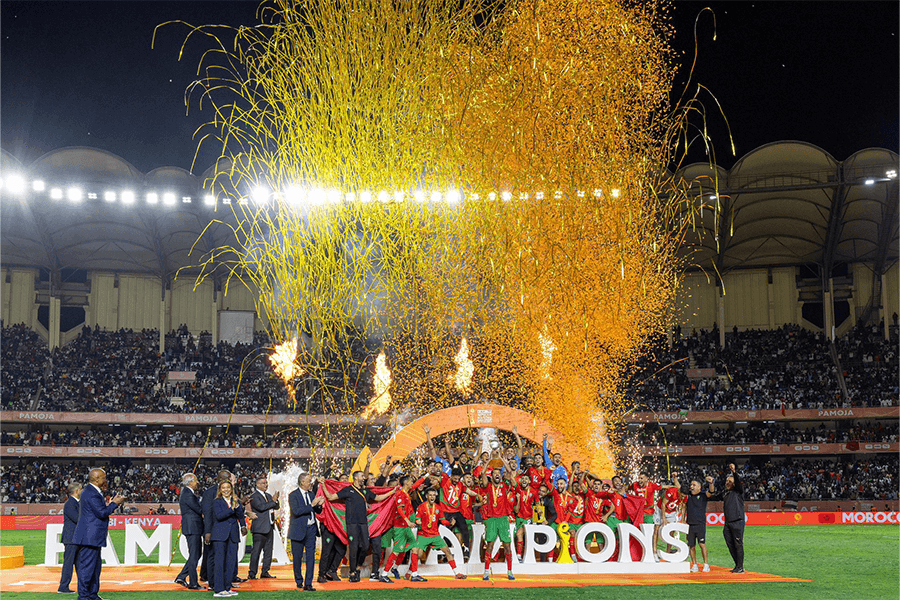 Finale CHAN 2024 Maroc vs Madagascar célébration de but