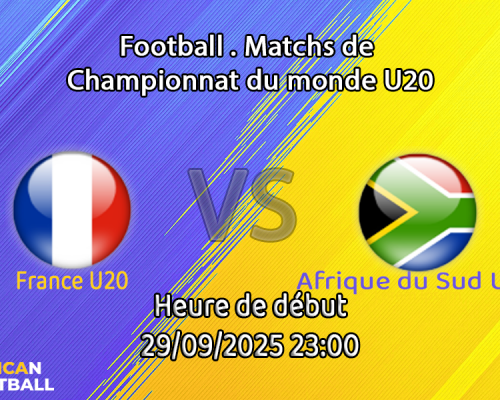 Pronostic France U20-Afrique du Sud U20