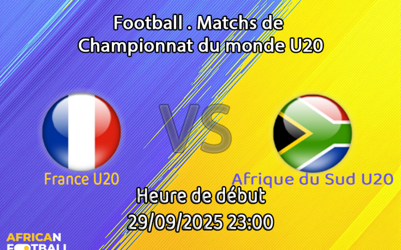Pronostic France U20-Afrique du Sud U20
