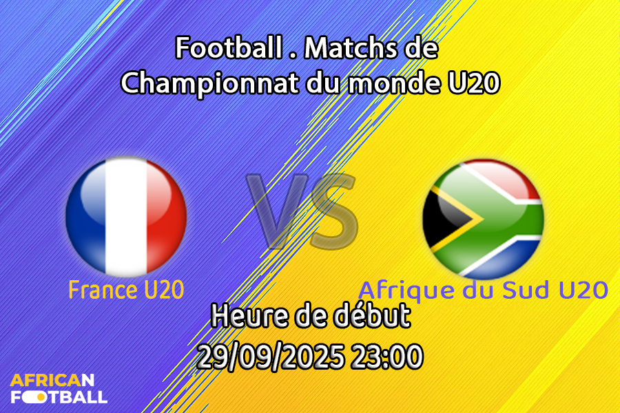 Pronostic France U20-Afrique du Sud U20