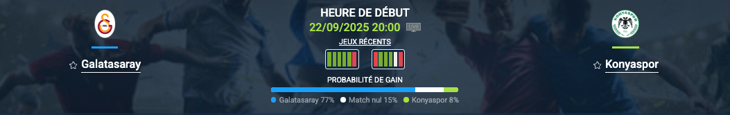 Pronostic Galatasaray-Konyaspor