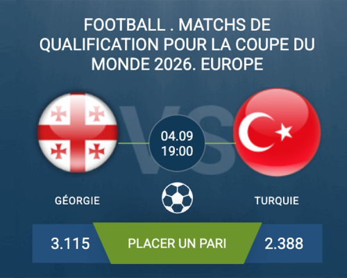 Pronostic Géorgie–Turquie