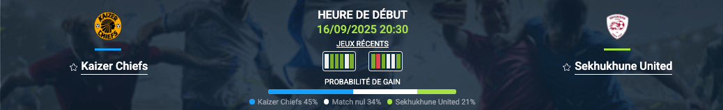 Pronostic Kaizer Chiefs-Sekhukhune United