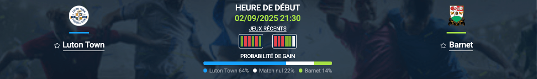 Pronostic Luton Town–Barnet