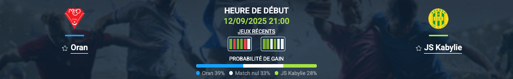 Pronostic Oran-JS Kabylie