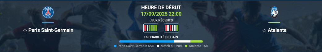 Pronostic PSG-Atalanta