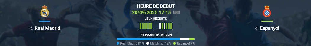 Pronostic Real Madrid-Espanyol