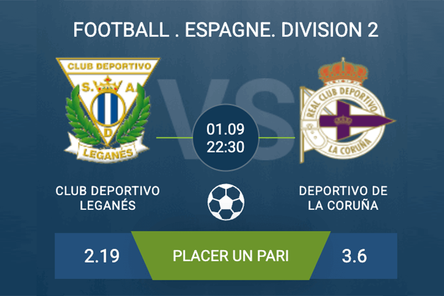 Pronostic Club Deportivo Leganés–Deportivo de La Coruña