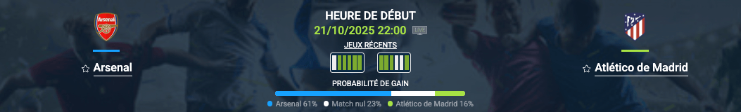 Pronostic Arsenal - Atlético