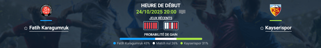 Fatih Karagümrük - Kayserispor