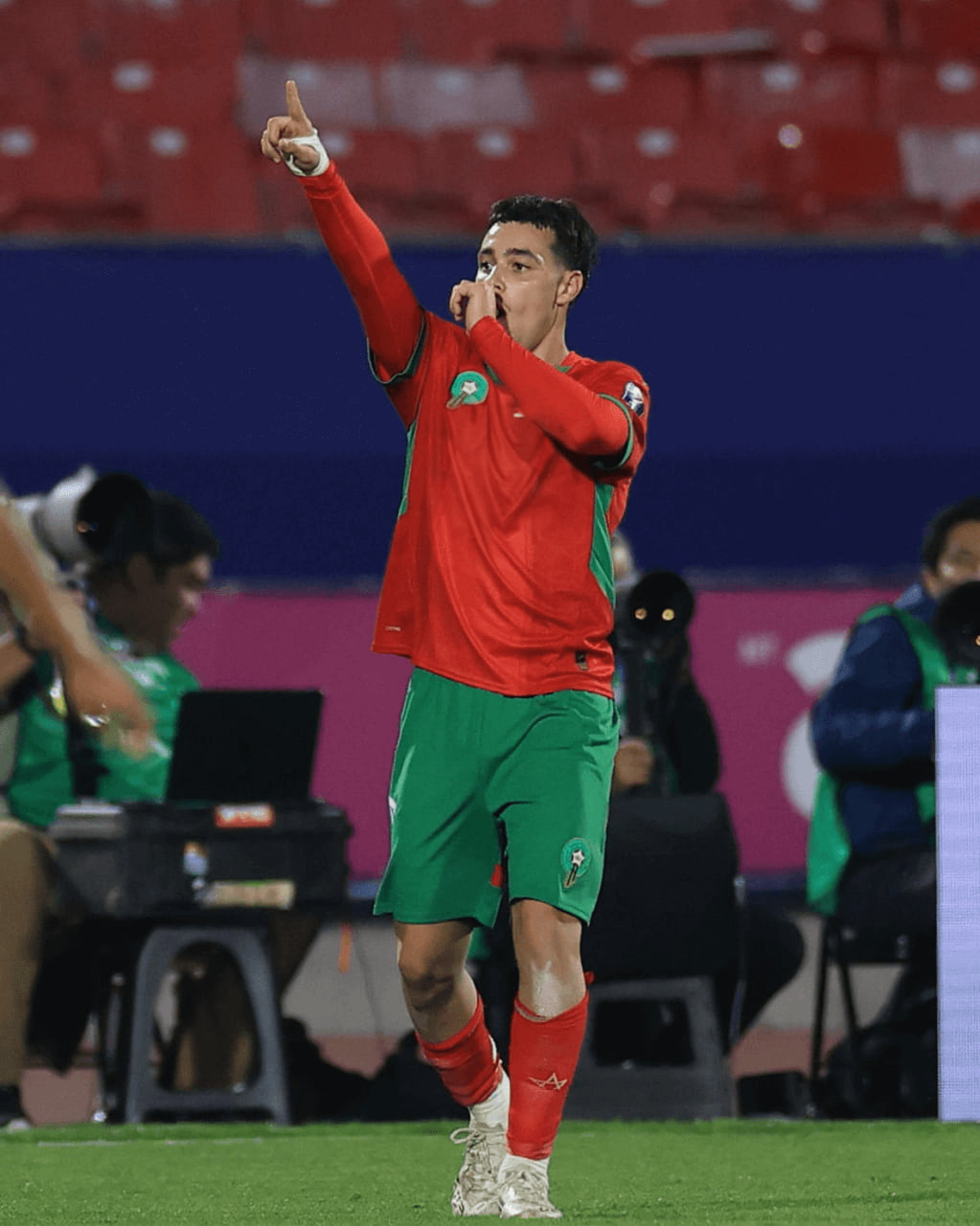 Gessime Yassine fête un but lors de la Coupe du Monde U20