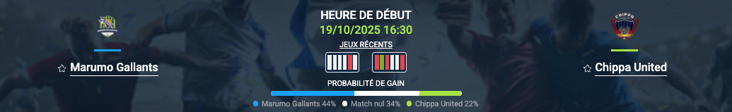 Pronostic Marumo Gallants - Chippa United