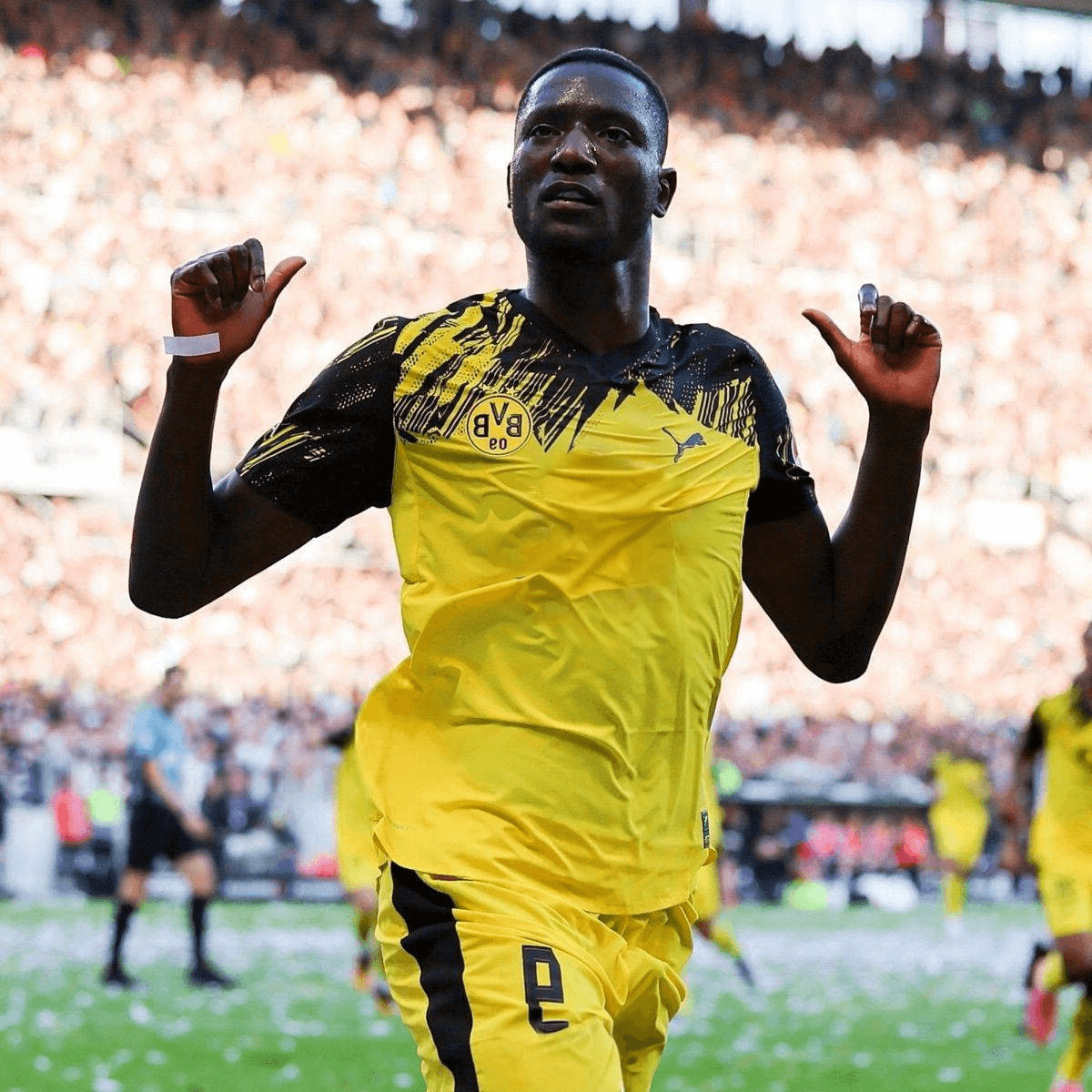 Serhou Guirassy en action avec le Borussia Dortmund