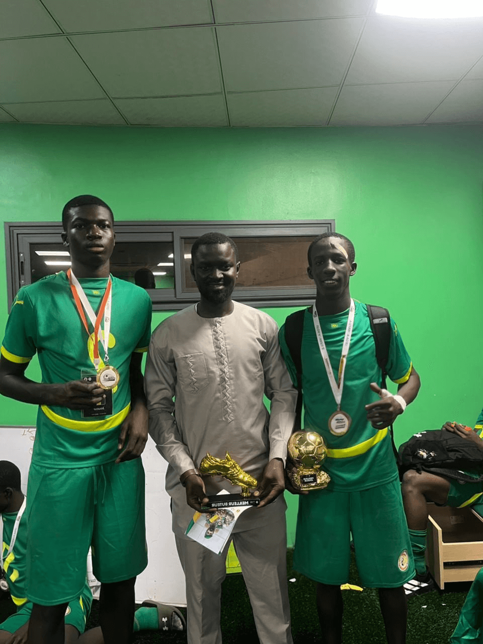 Faye lors de son entraînement à la Be Sport Academy.