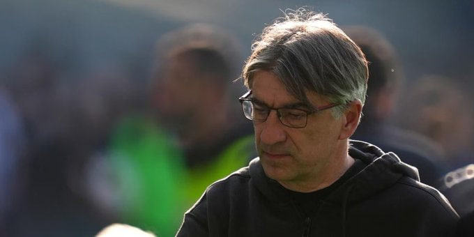 Ivan Juric lors d'une conférence de presse à l'Atalanta.