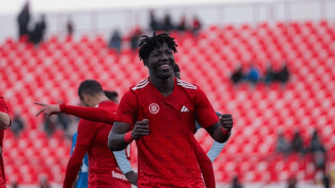 Fily Traoré à l'entraînement avec Asswehly SC en Libye.