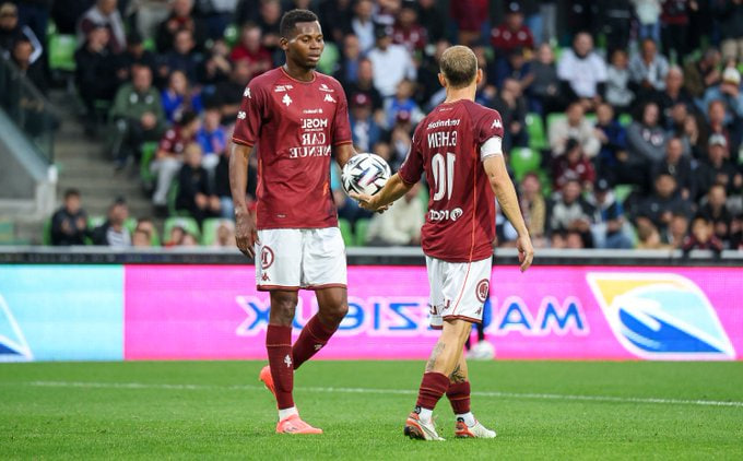 Ibou Sané en action lors d'un match avec le FC Metz.