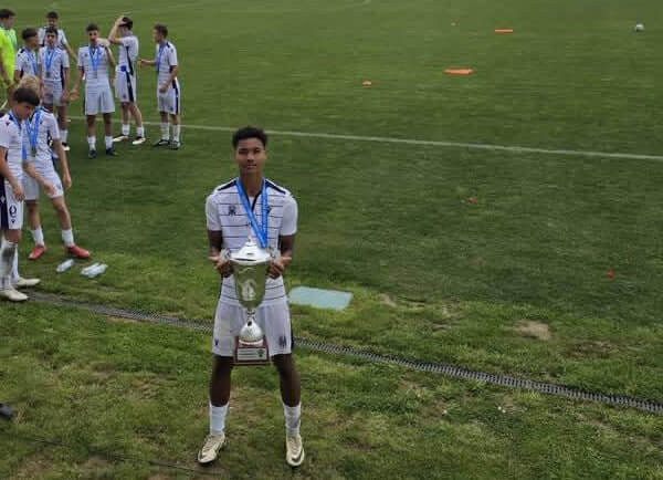 Liam Kanté en action avec le NK Lokomotiva Zagreb.
