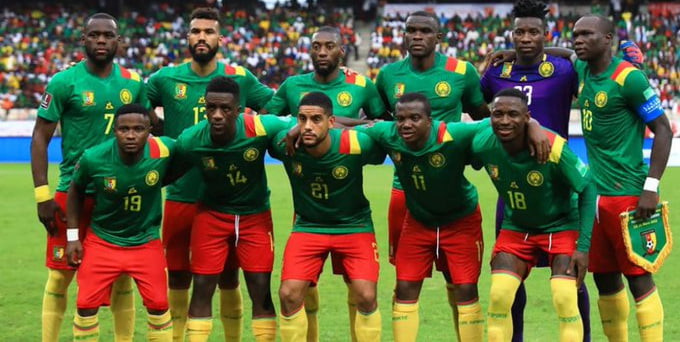 André Onana pendant un match avec l'équipe du Cameroun.