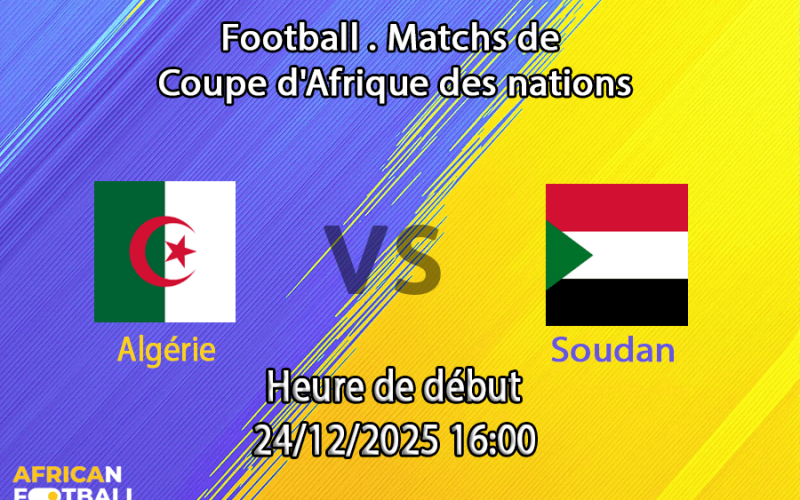 pronostic Algérie — Soudan