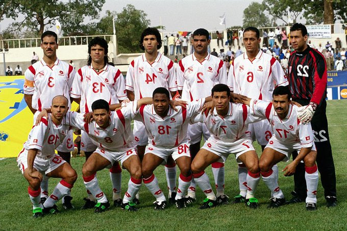 Joueurs de la Tunisie avant le match CAN 2025 contre l’Ouganda