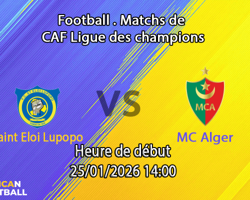 Pronostic Saint Eloi Lupopo - MC Alger