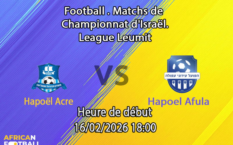 Pronostic Hapoel Acre - Hapoel Afula