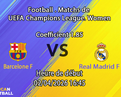 Pronostic Barcelone F – Real Madrid F