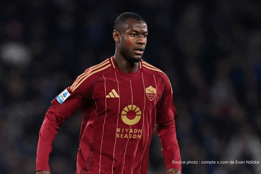Evan Ndicka défenseur central AS Roma Serie A