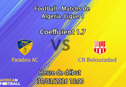 Pronostic Paradou AC – CR Belouizdad