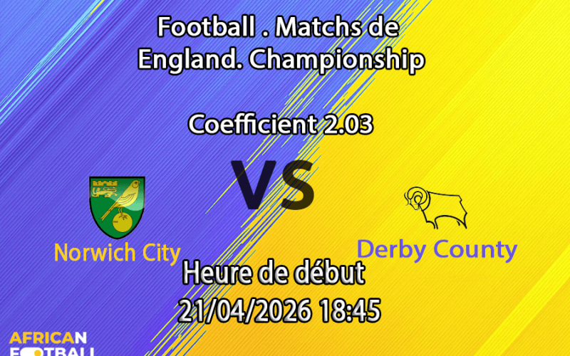 Pronostic Norwich City – Derby County