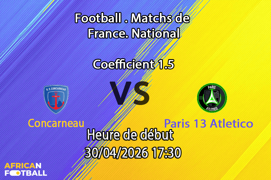 Pronostic Concarneau – Paris 13 Atletico