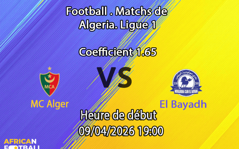 Pronostic MC Alger – El Bayadh