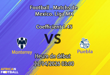 Pronostic Monterrey – Puebla en Liga MX Clausura. Analyse xG, H2H, cotes et verdict. Pariez malin avec African-Football.com.